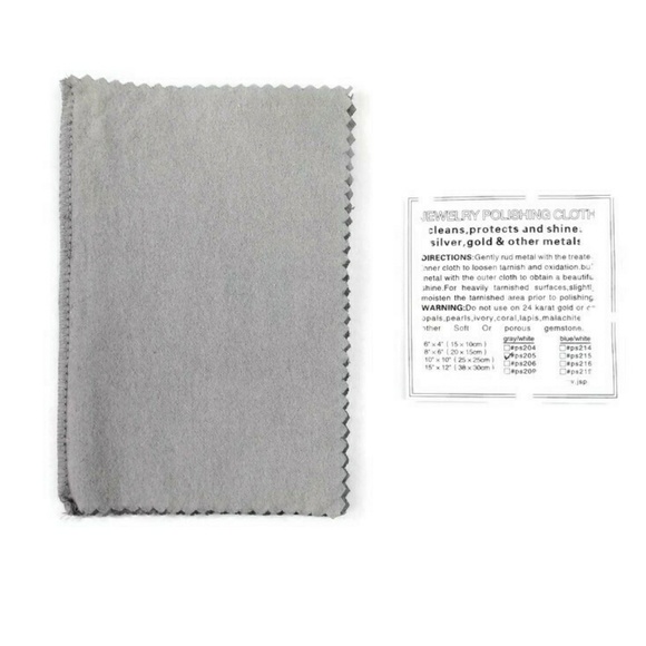 JPS Jewelry Cleaning Polishing Cloth 8" X 6" Gray/White NEW - Picture 3 of 4